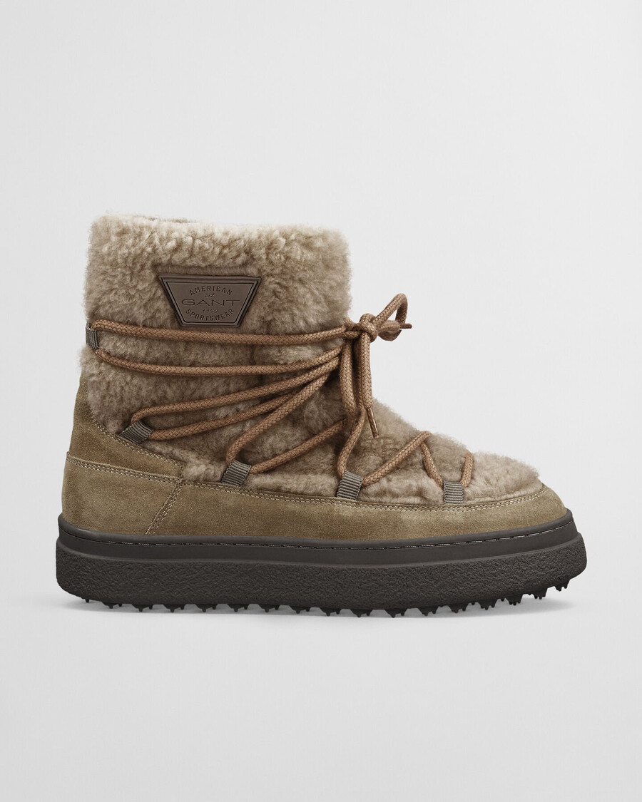 buty snowhill laceup mid boots – ciepłe khaki