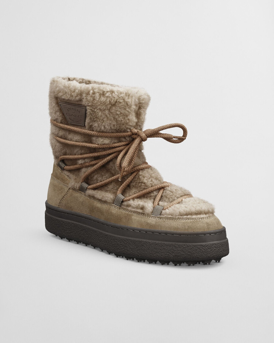 buty snowhill laceup mid boots – ciepłe khaki