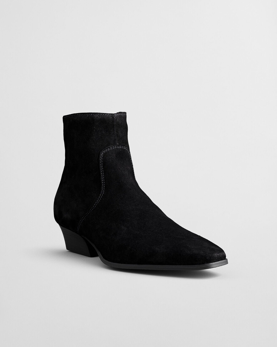 zamszowe buty bassotte – czarne