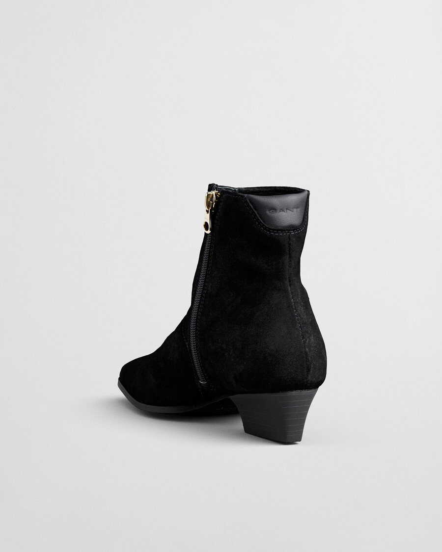 zamszowe buty bassotte – czarne