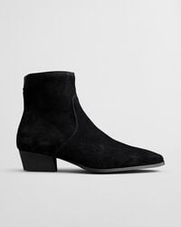 zamszowe buty bassotte – czarne