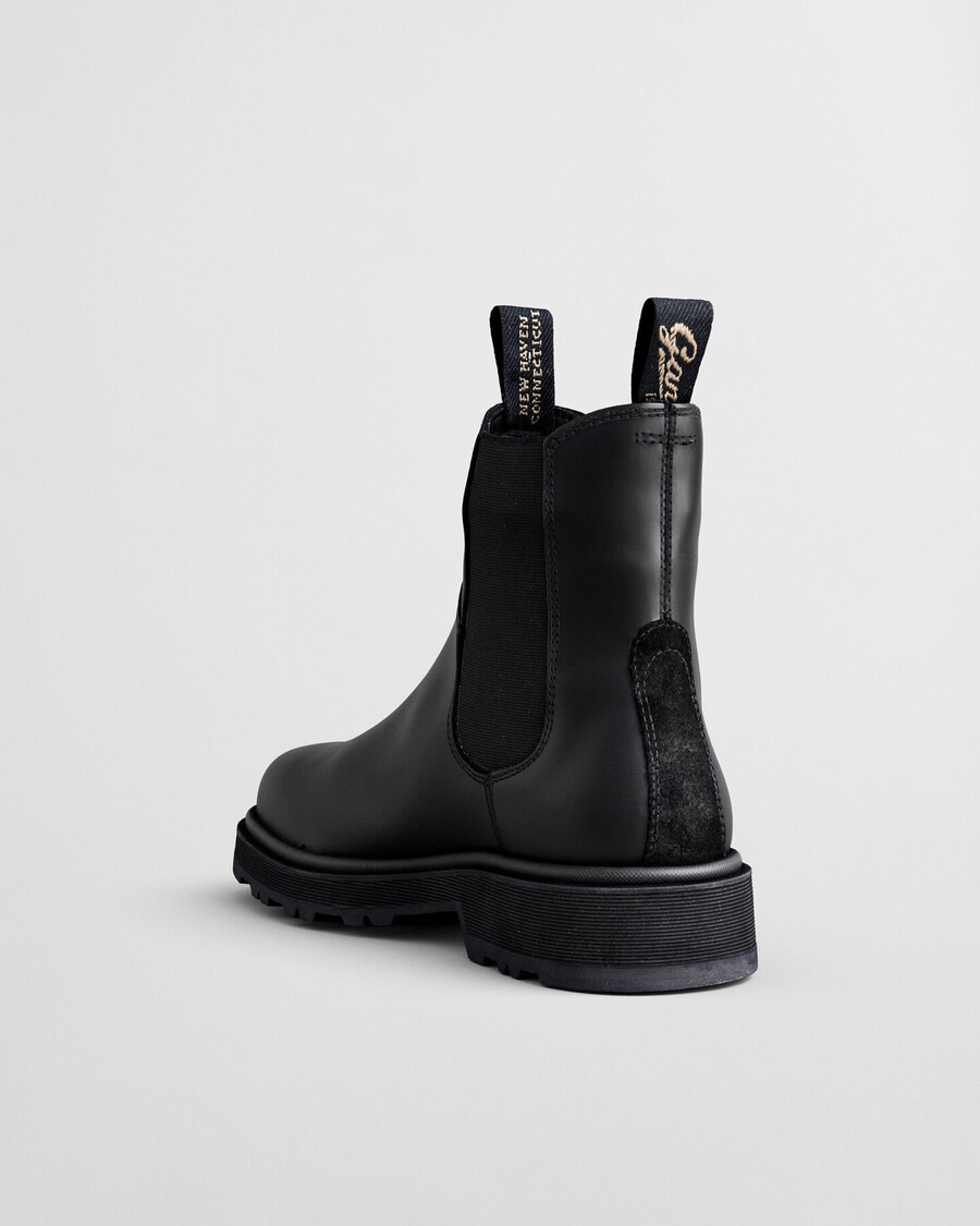 botki chelsea wootlynne leather – czarne
