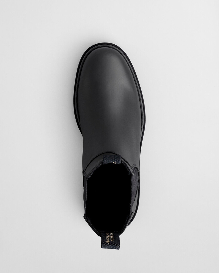botki chelsea wootlynne leather – czarne