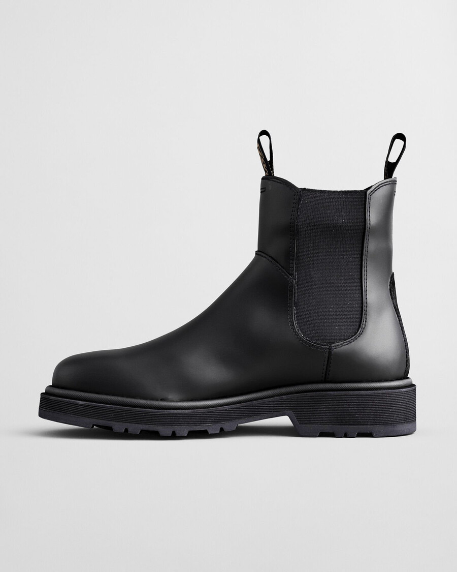 botki chelsea wootlynne leather – czarne