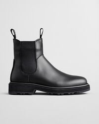 botki chelsea wootlynne leather – czarne