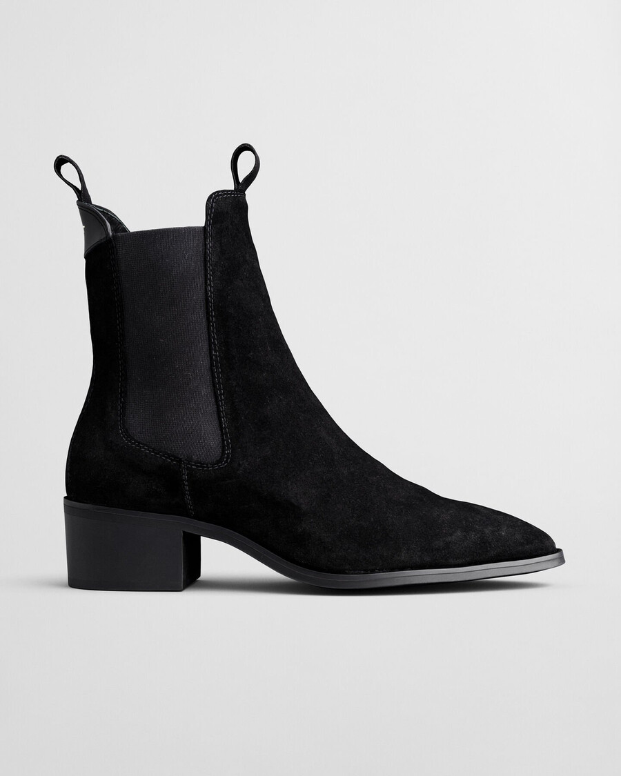 botki chelsea st broomly suede – czarne
