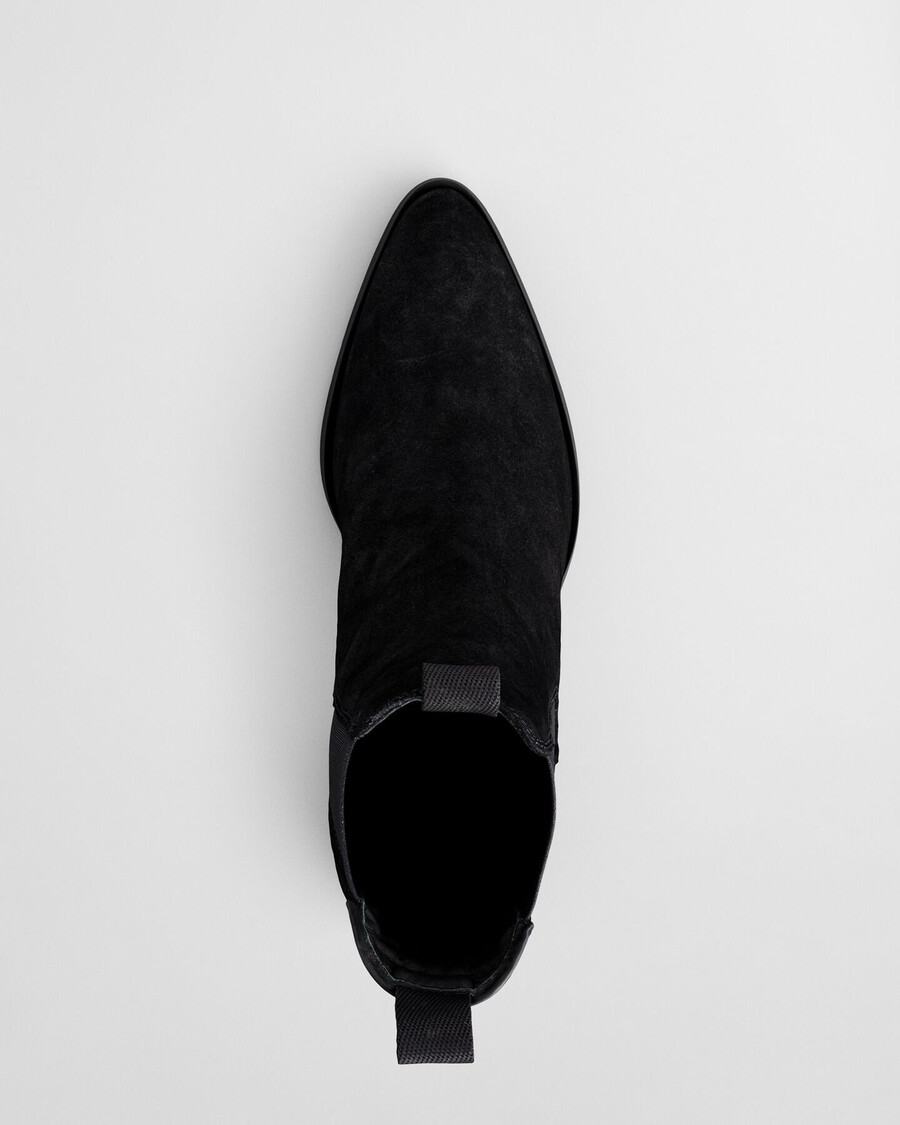 botki chelsea st broomly suede – czarne