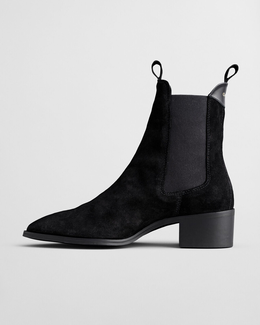 botki chelsea st broomly suede – czarne
