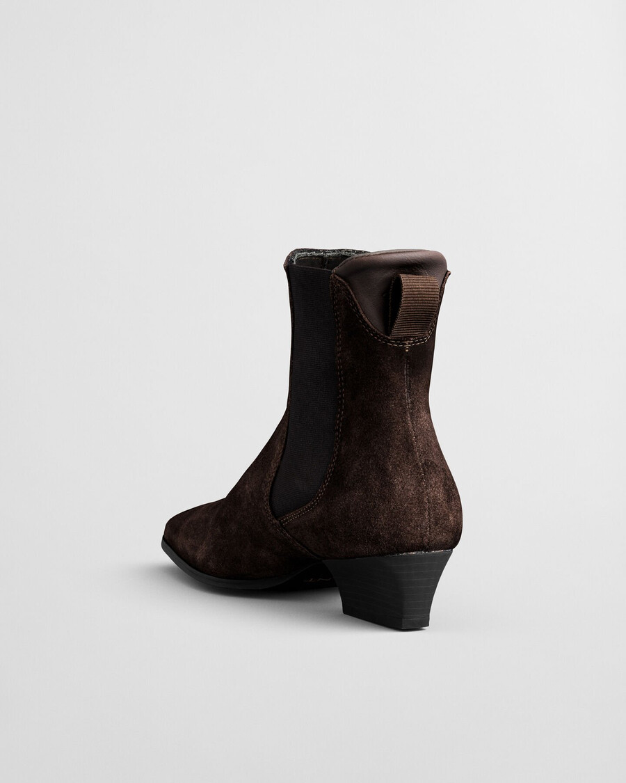 zamszowe buty bassotte – głęboki brąz