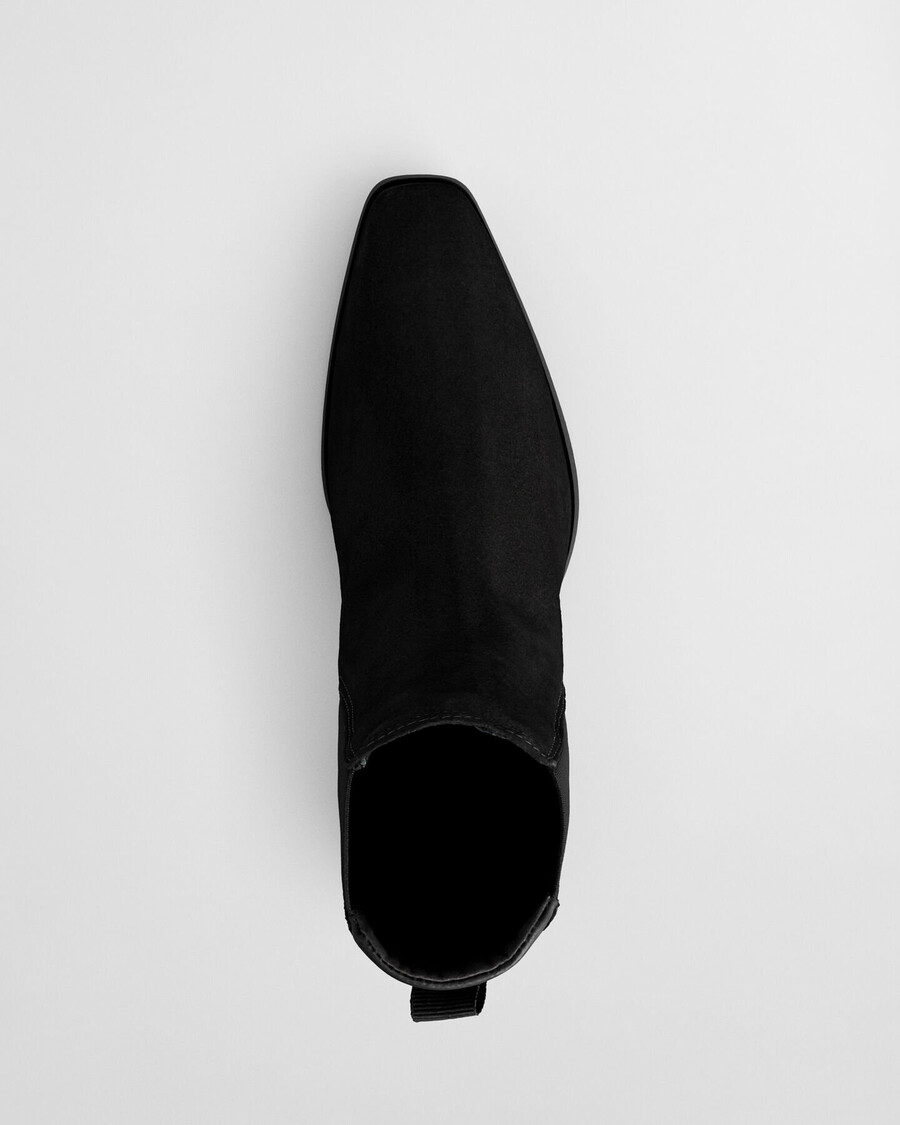 zamszowe buty bassotte – czarne