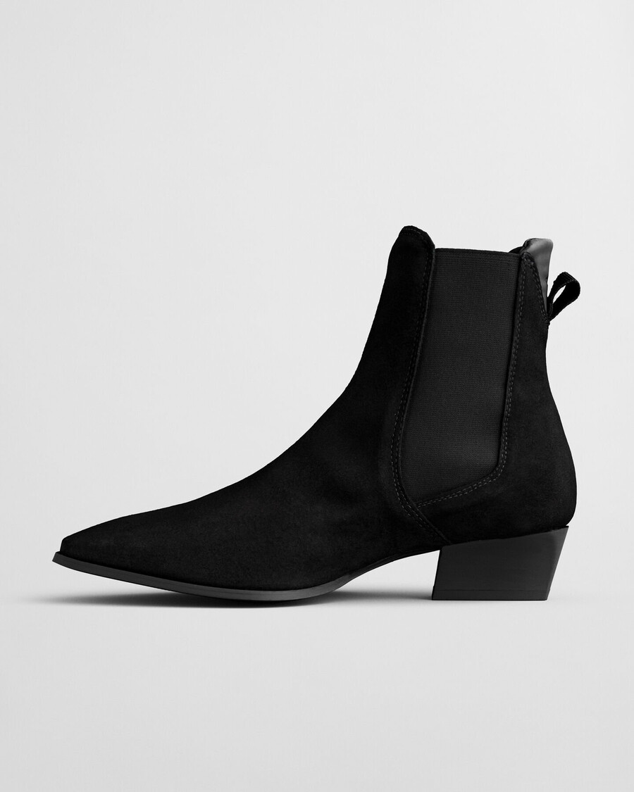 zamszowe buty bassotte – czarne